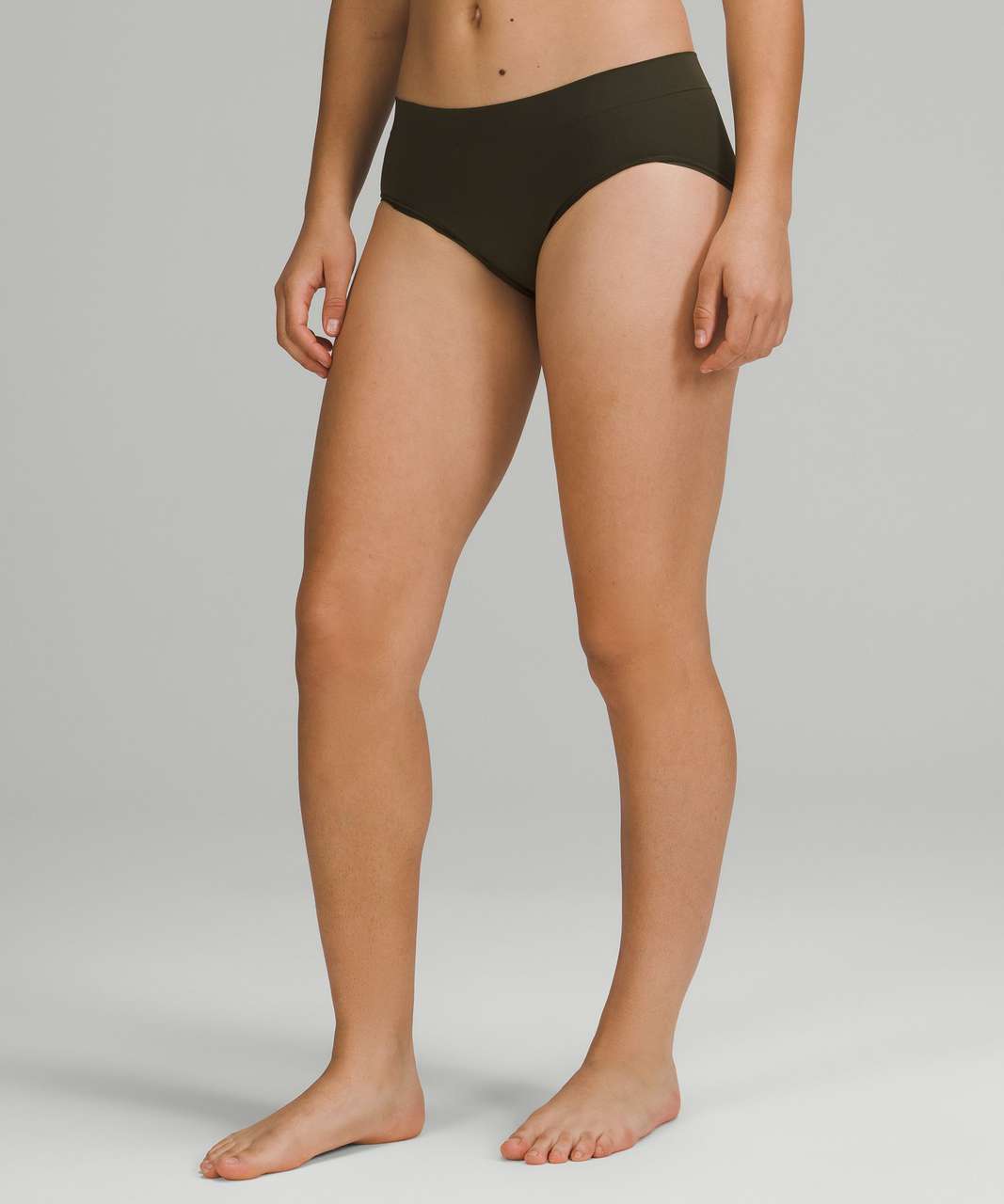 Lululemon Seamless Mid-Rise Hipster Underwear - Dark Olive - lulu fanatics