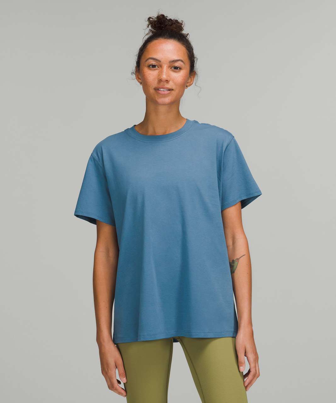 Lululemon All Yours Cotton T-Shirt - Utility Blue - lulu fanatics