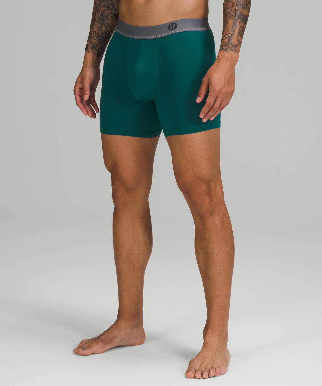 Lululemon Always In Motion Boxer 5" 5 Pack - True Navy / Dusty Clay / Emerald / Heathered Vapor / Heathered Soft Denim