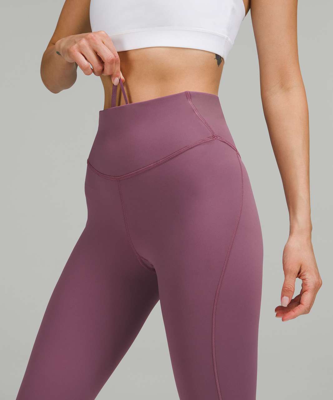 Lululemon Base Pace High-Rise Crop 23 - Vintage Plum - lulu fanatics