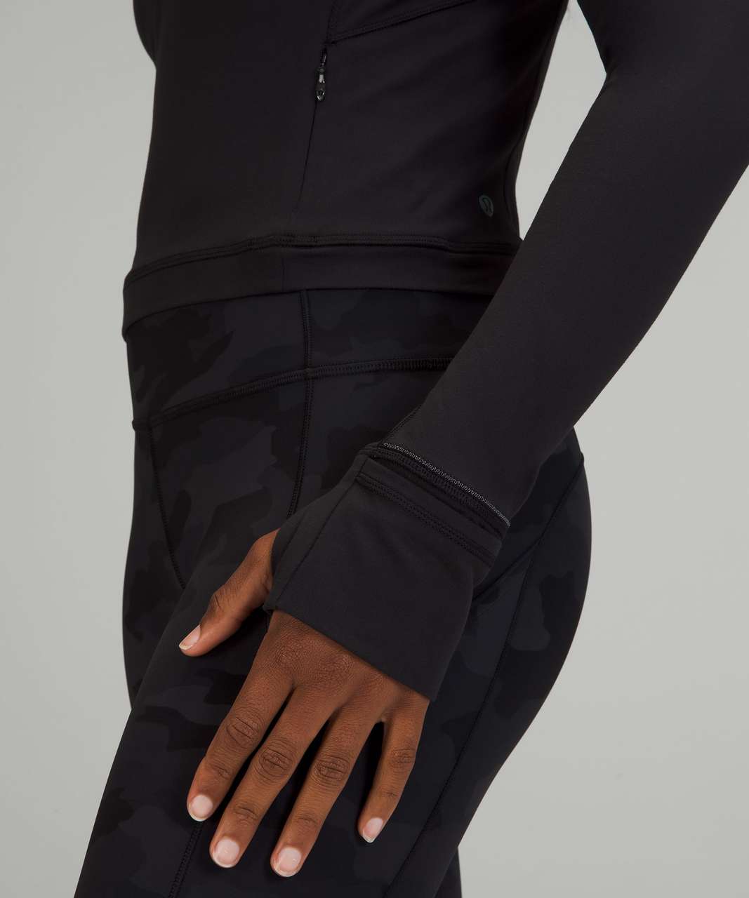 Lululemon Its Rulu Run Cropped Half-Zip - Black