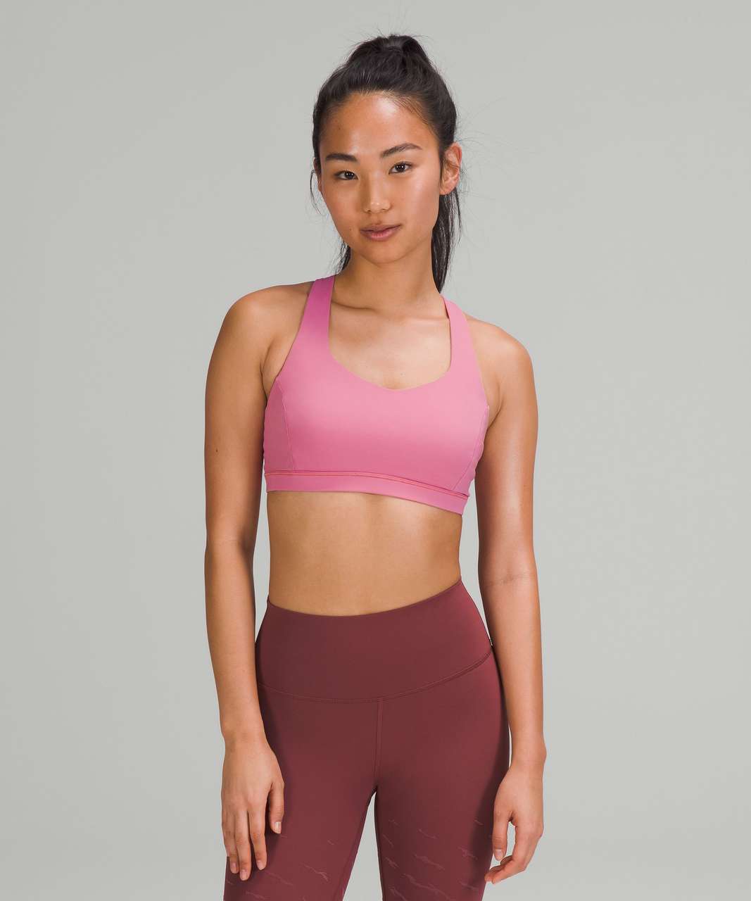 Lululemon Free to Be Serene Bra *Light Support, C/D Cup - Pink Blossom  (First Release) - lulu fanatics