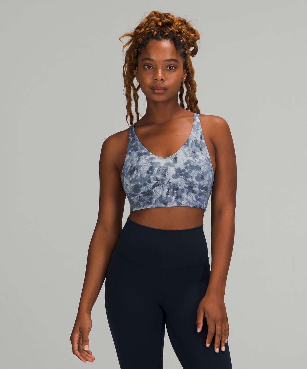 Lululemon In Alignment Longline Bra *Light Support, B/C Cup - Blue Linen -  lulu fanatics