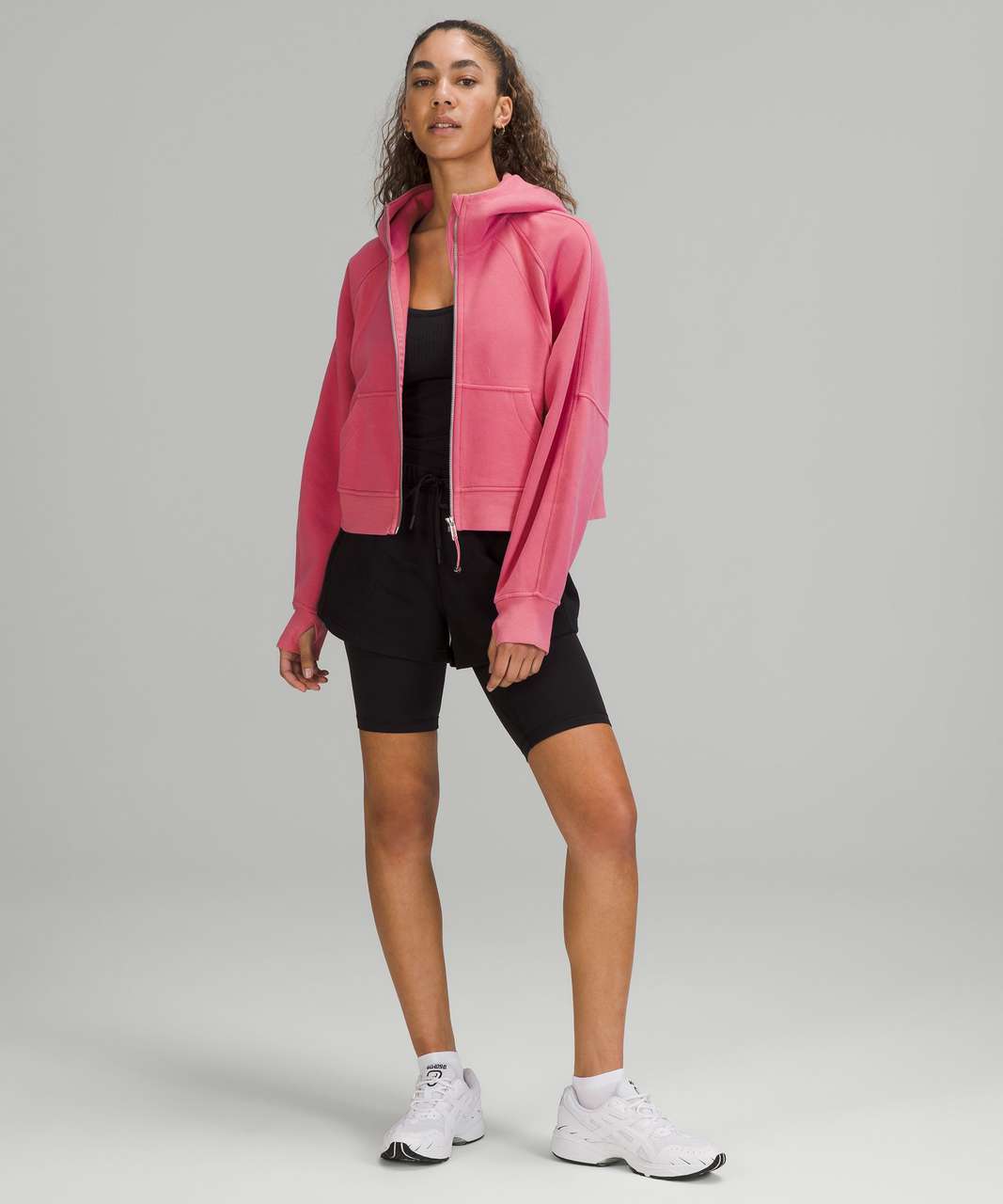 Lululemon Scuba Full Zip Hoodie Strawberry Milkshake 12 FLAW 