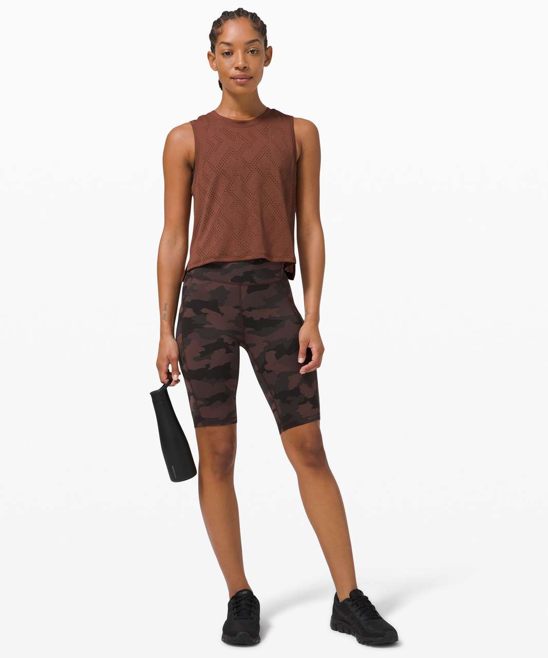 Lululemon Train to Be Tank Top - Disrupted Herringbone Ancient Copper