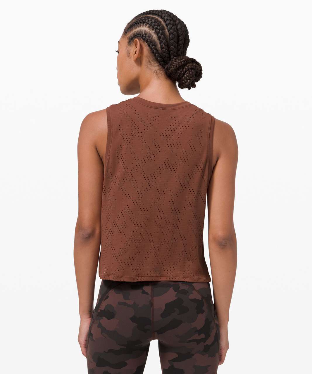 Lululemon Train to Be Tank Top - Disrupted Herringbone Ancient Copper