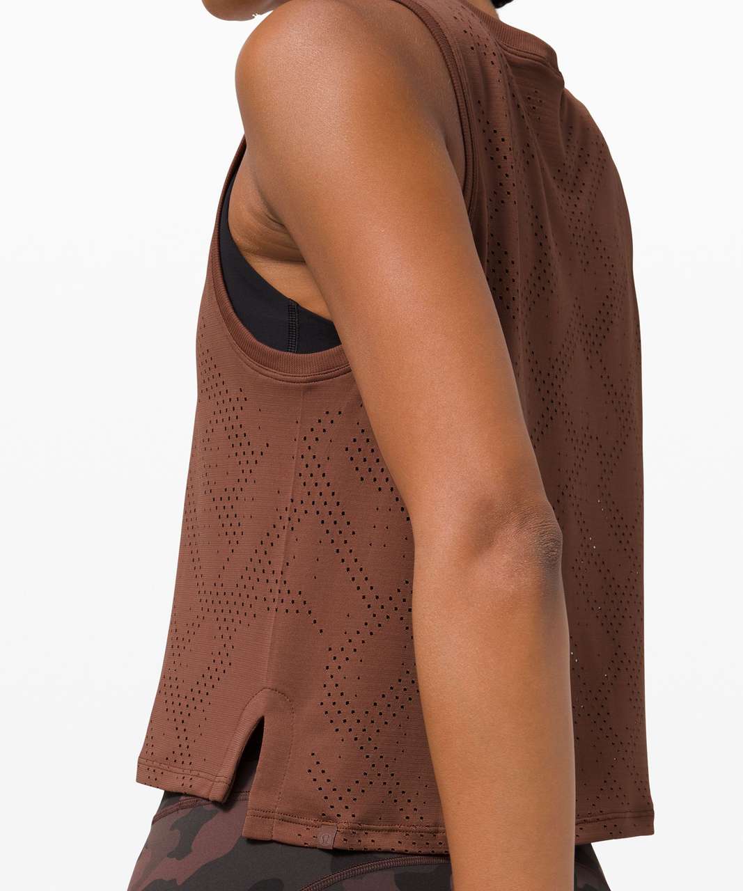 Lululemon Train to Be Tank Top - Disrupted Herringbone Ancient Copper