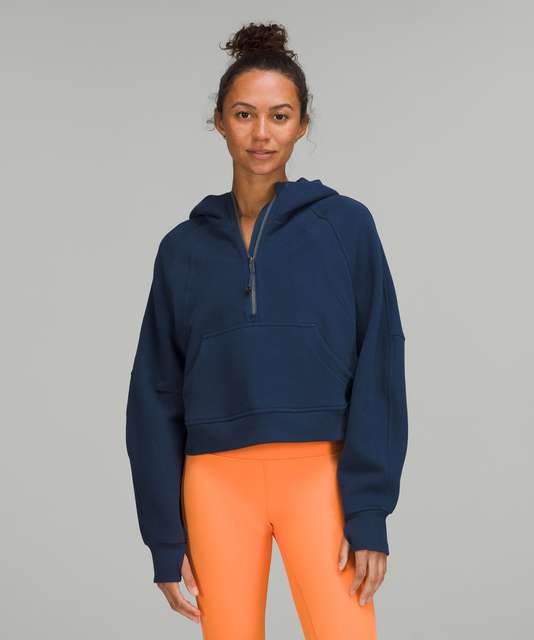 lululemon athletica, Tops, Lululemon Scuba Oversized Halfzip Hoodie In  Night Sea Blue Size Xss New Nwt