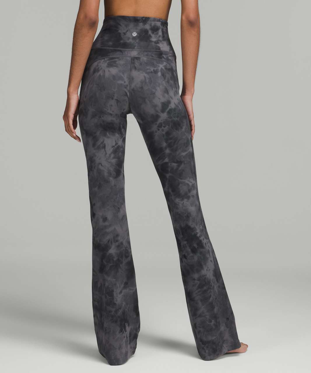 Lululemon Groove Super-High-Rise Flared Pant Nulu - Diamond Dye Pitch Grey  Graphite Grey - lulu fanatics