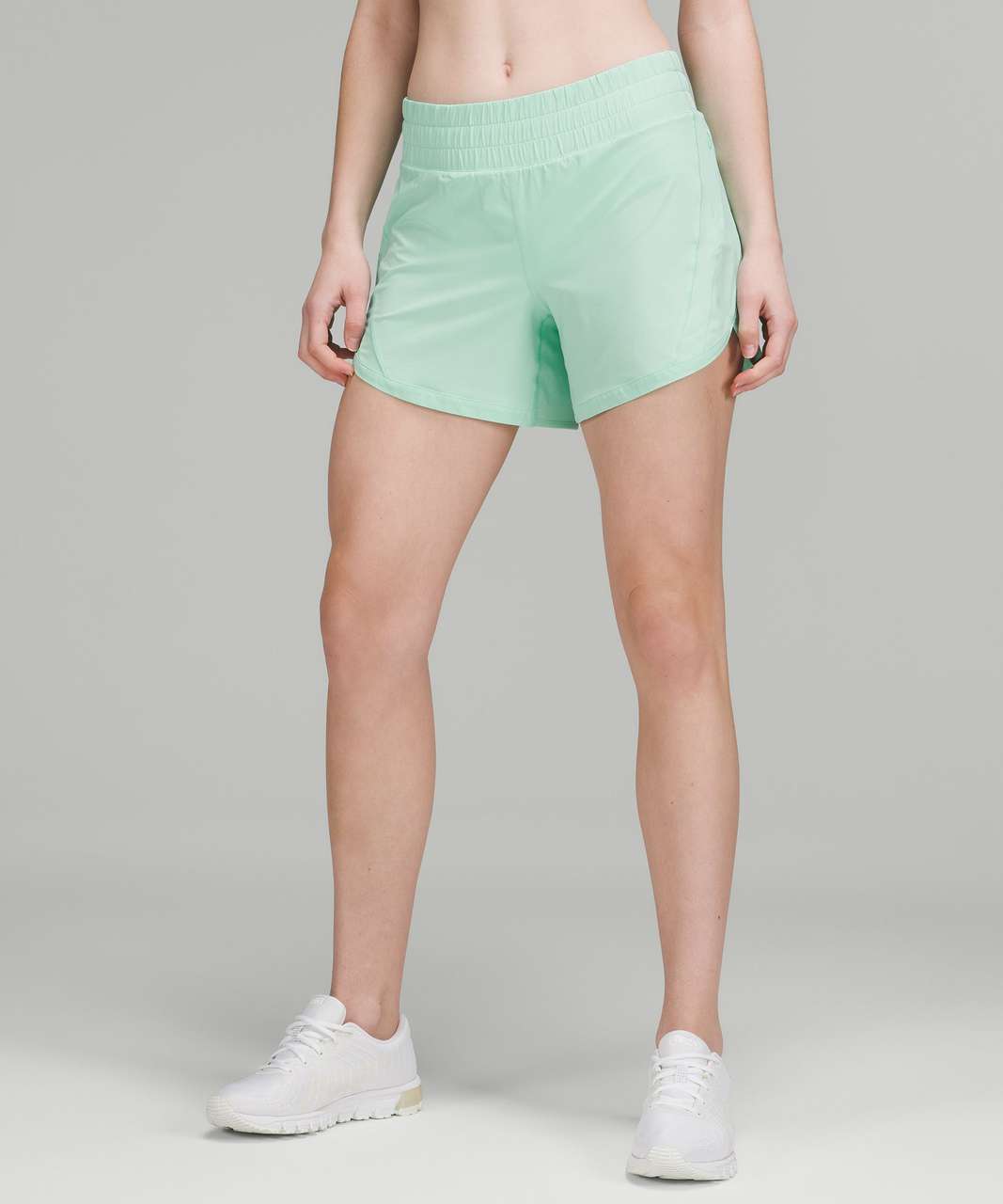 Lululemon Track That Mid-Rise Lined Short 5" - Wild Mint