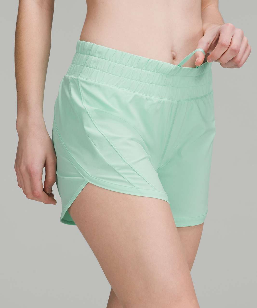 Lululemon Track That Mid-Rise Lined Short 5 - Wild Mint - lulu fanatics