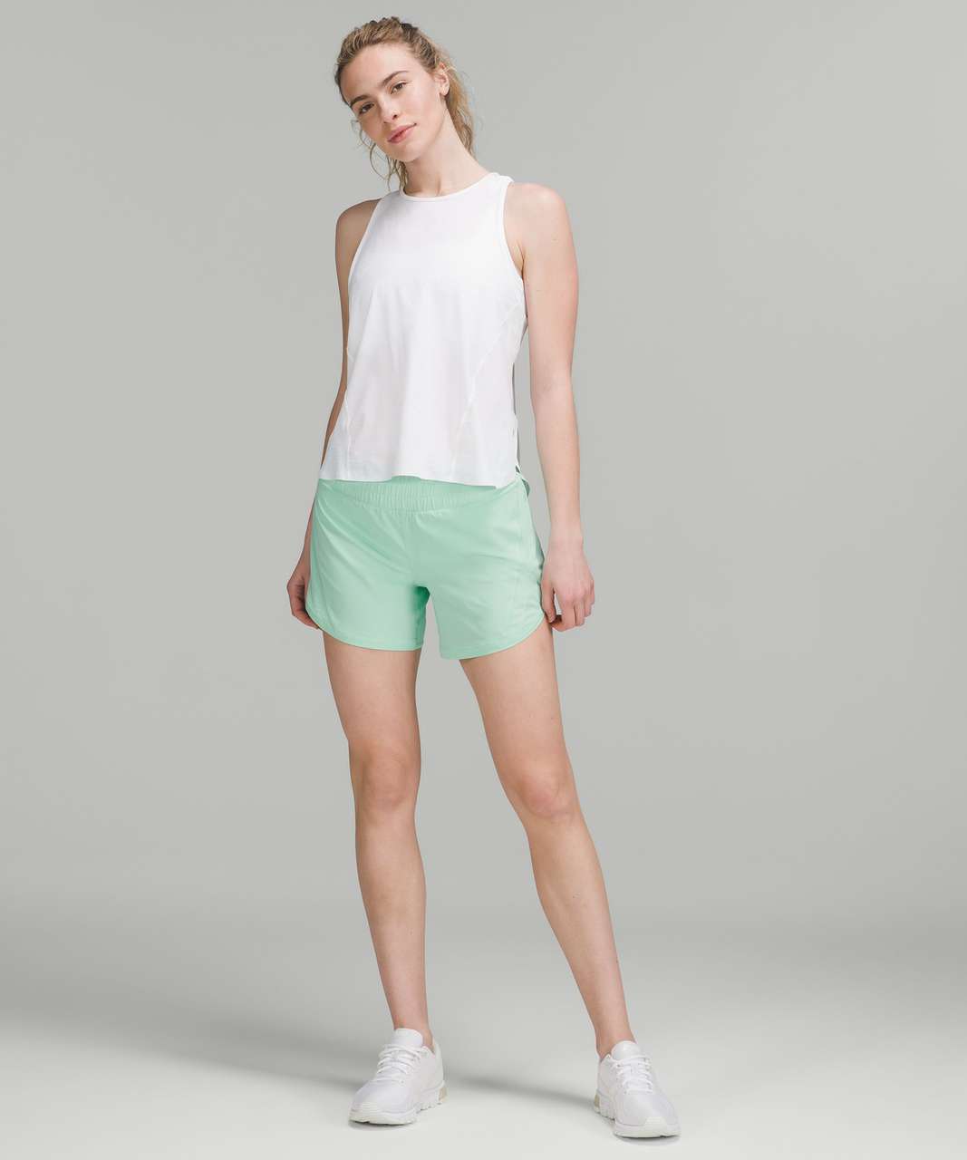 Lululemon Track That Mid-Rise Lined Short 5" - Wild Mint