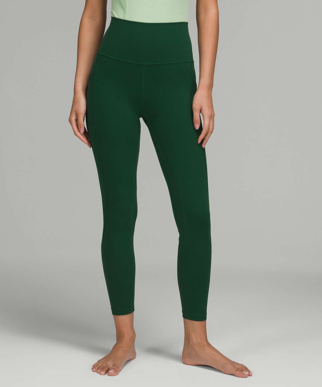 Everglade green ribbed Lululemon leggings Size 0 25” - Depop