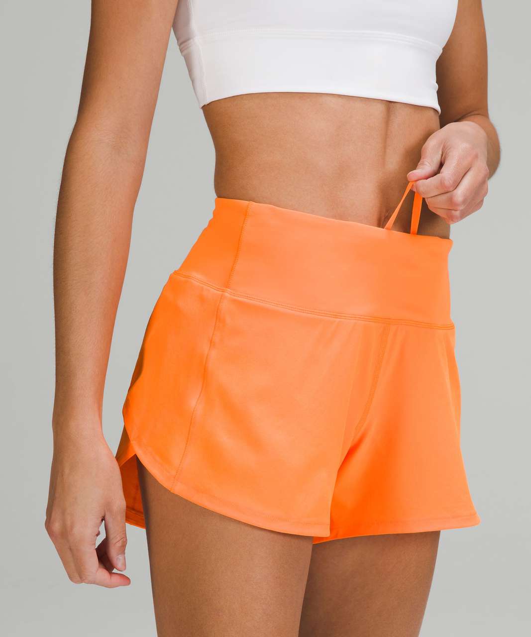 Lululemon Speed Up Mid-Rise Lined Short 4 - Orange Soda - lulu