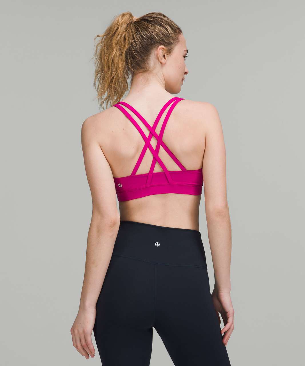 Shop Lululemon Energy Longline Bra Medium Support, B-d Cups In Ripened  Raspberry