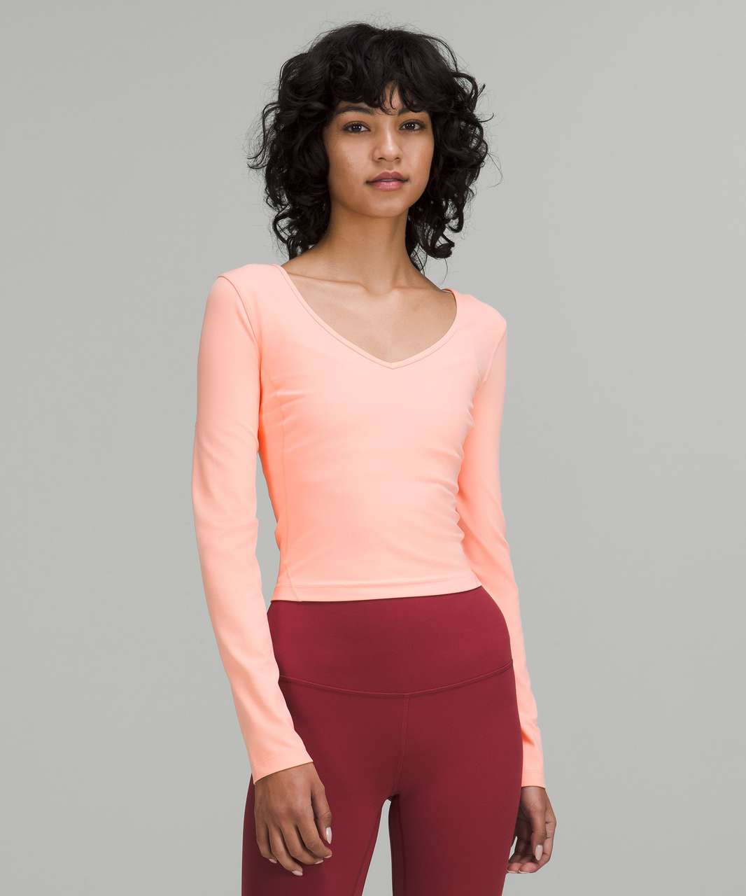 Lululemon Ebb to Street Long Sleeve Shirt - Dew Pink - lulu fanatics