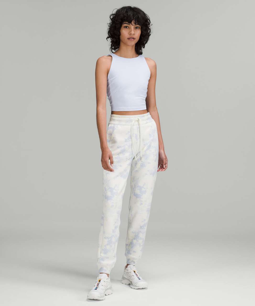 Lululemon Scuba High-rise Joggers 7/8 Length In Orbital Tie Dye Antique  White