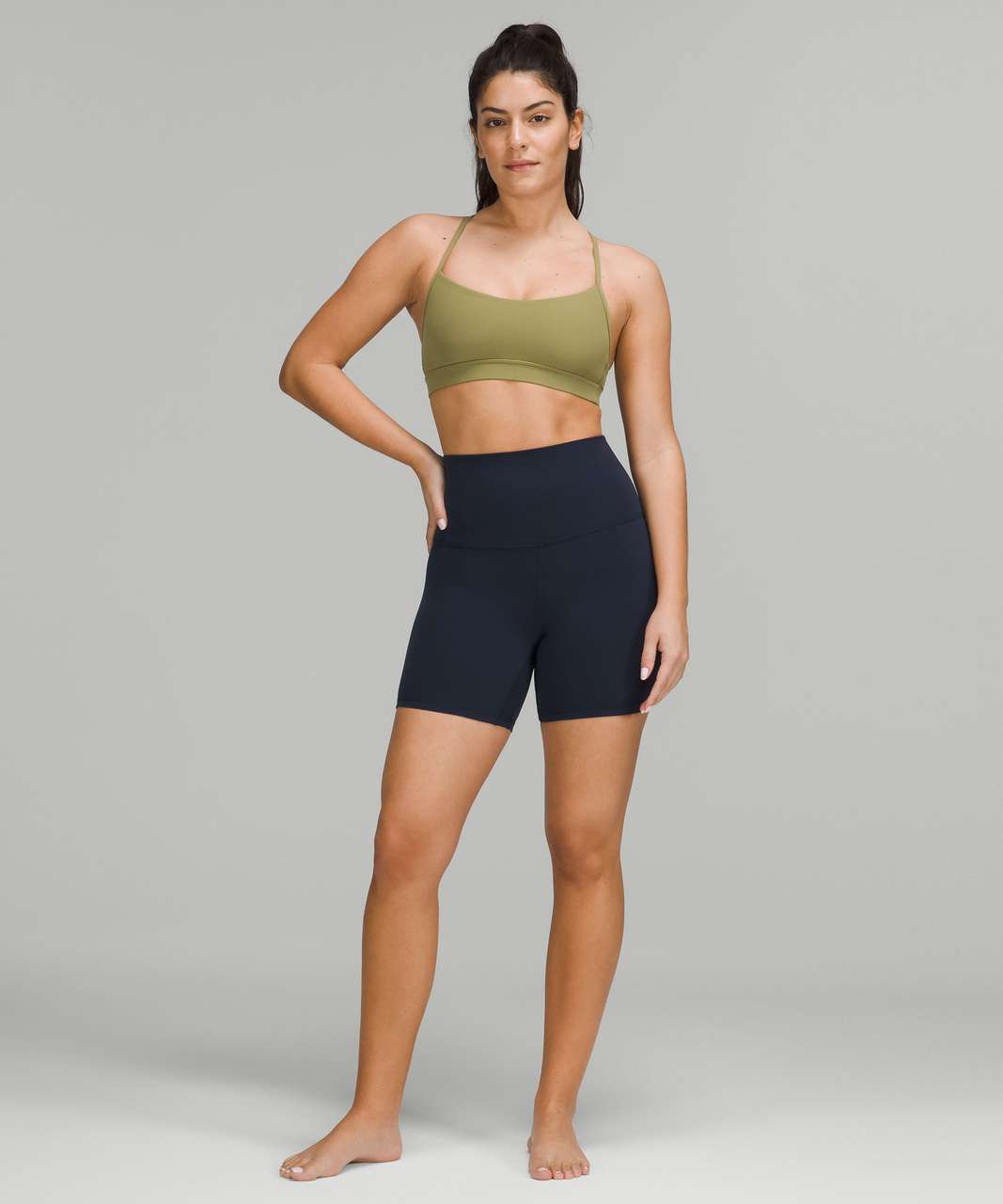 Lululemon Flow Y Nulu Bra *Light Support, A–C Cups - Bronze Green