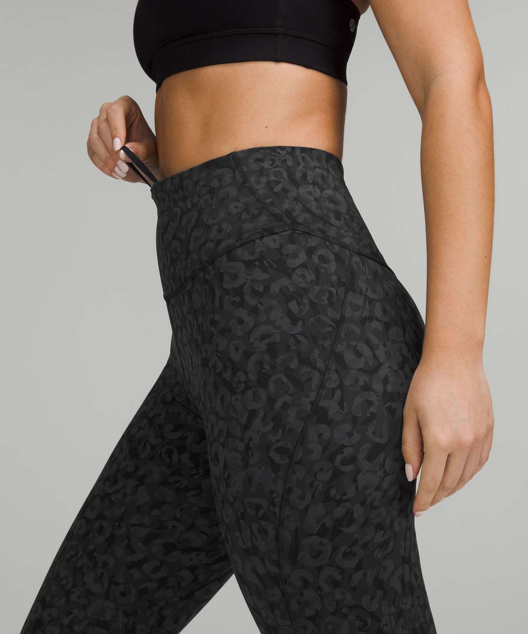 Lululemon Base Pace High-Rise Crop 23 - Intertwined Camo Deep Coal Multi -  lulu fanatics