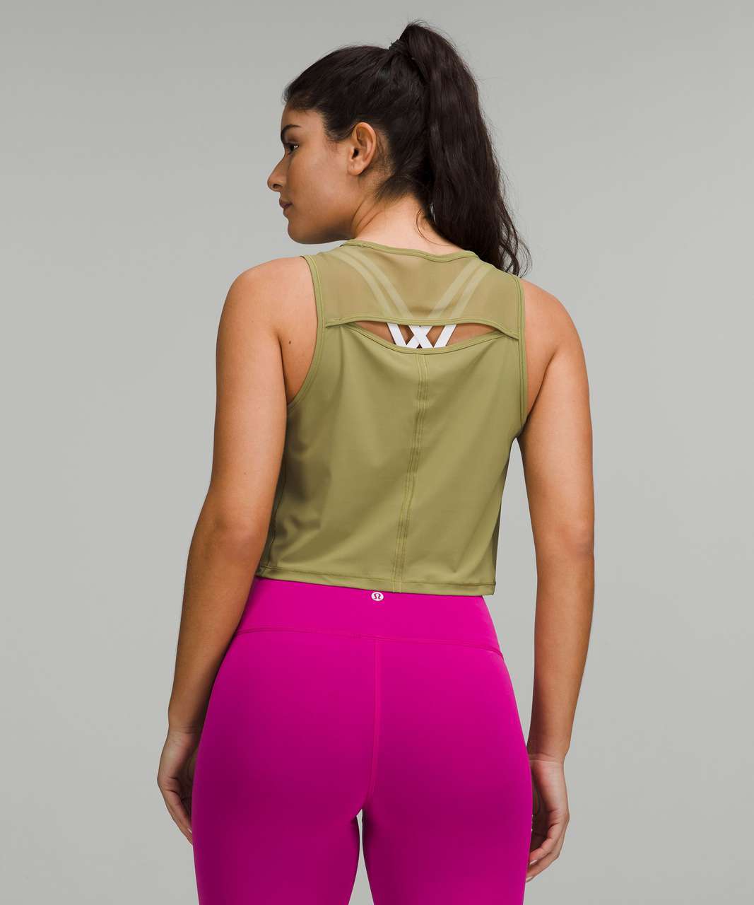 Lululemon Sculpt Cropped Tank Top - Pink Lychee - lulu fanatics