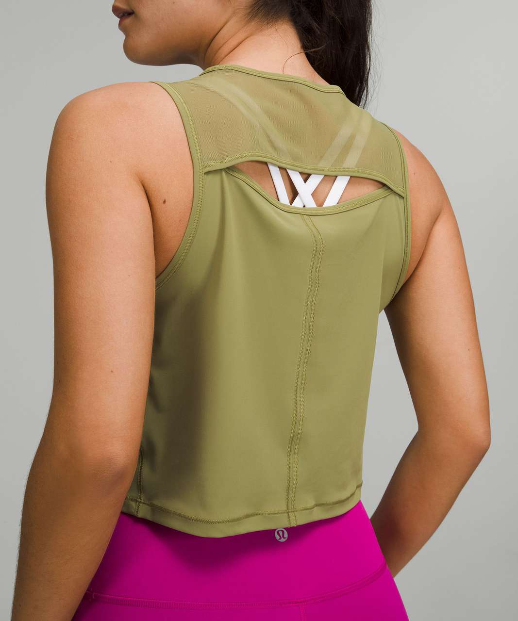 Lululemon Sculpt Cropped Tank Top - Bronze Green