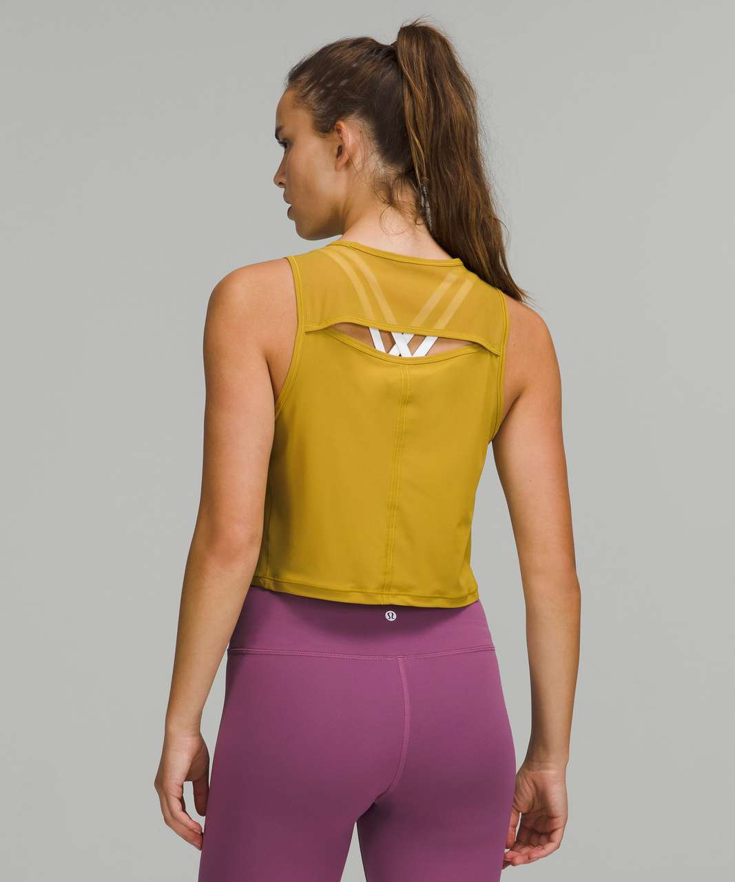 Lululemon Sculpt Cropped Tank Top - Auric Gold