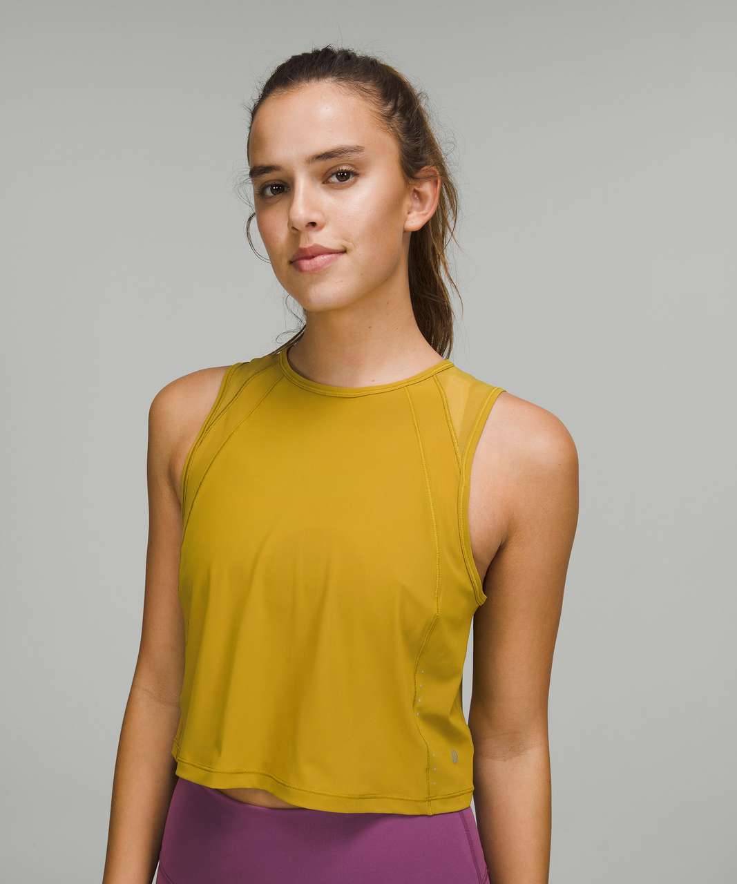 Lululemon Sculpt Cropped Tank Top - Auric Gold