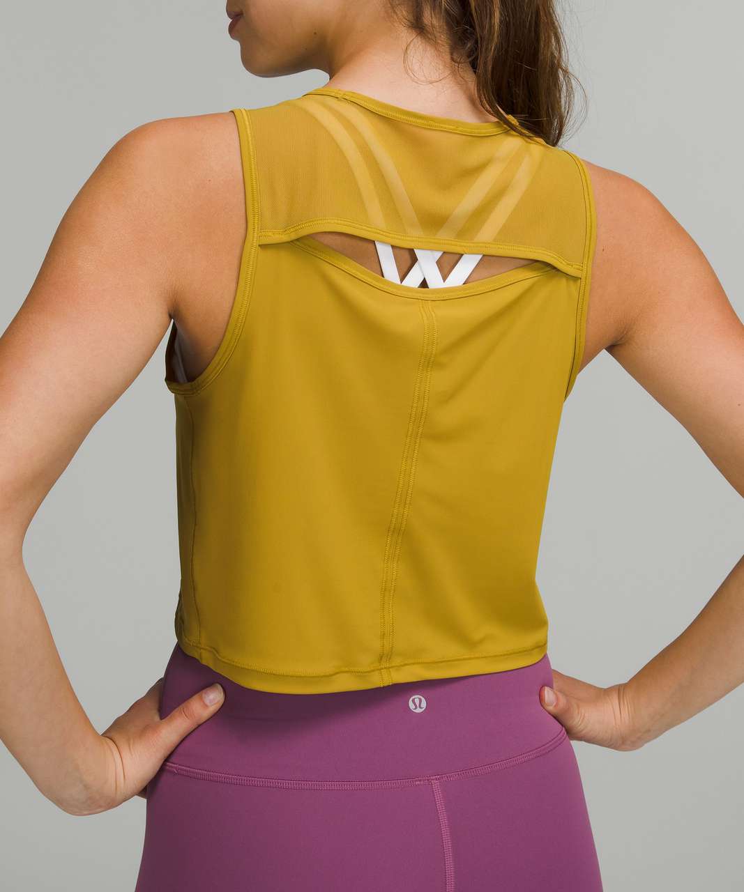 NEW Women Lululemon Align Waist-Length Tank Top Auric Gold Size 4-6-8