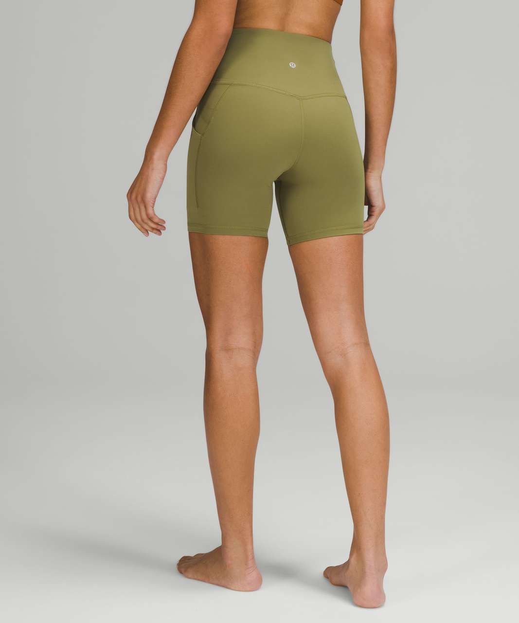 Lululemon Align High-Rise Short with Pockets 6 - Bronze Green - lulu  fanatics