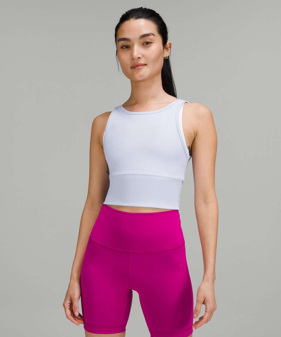 Lululemon Power Pivot Ribbed Tank Top - Pastel Blue