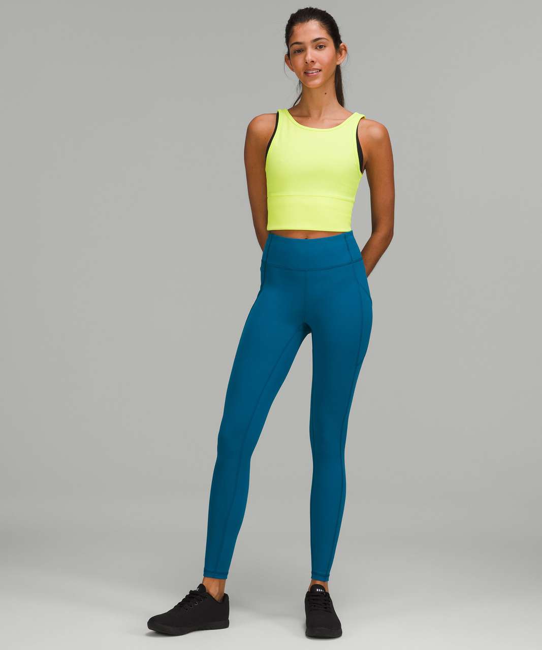 Lululemon Power Pivot Ribbed Tank Top - Electric Lemon