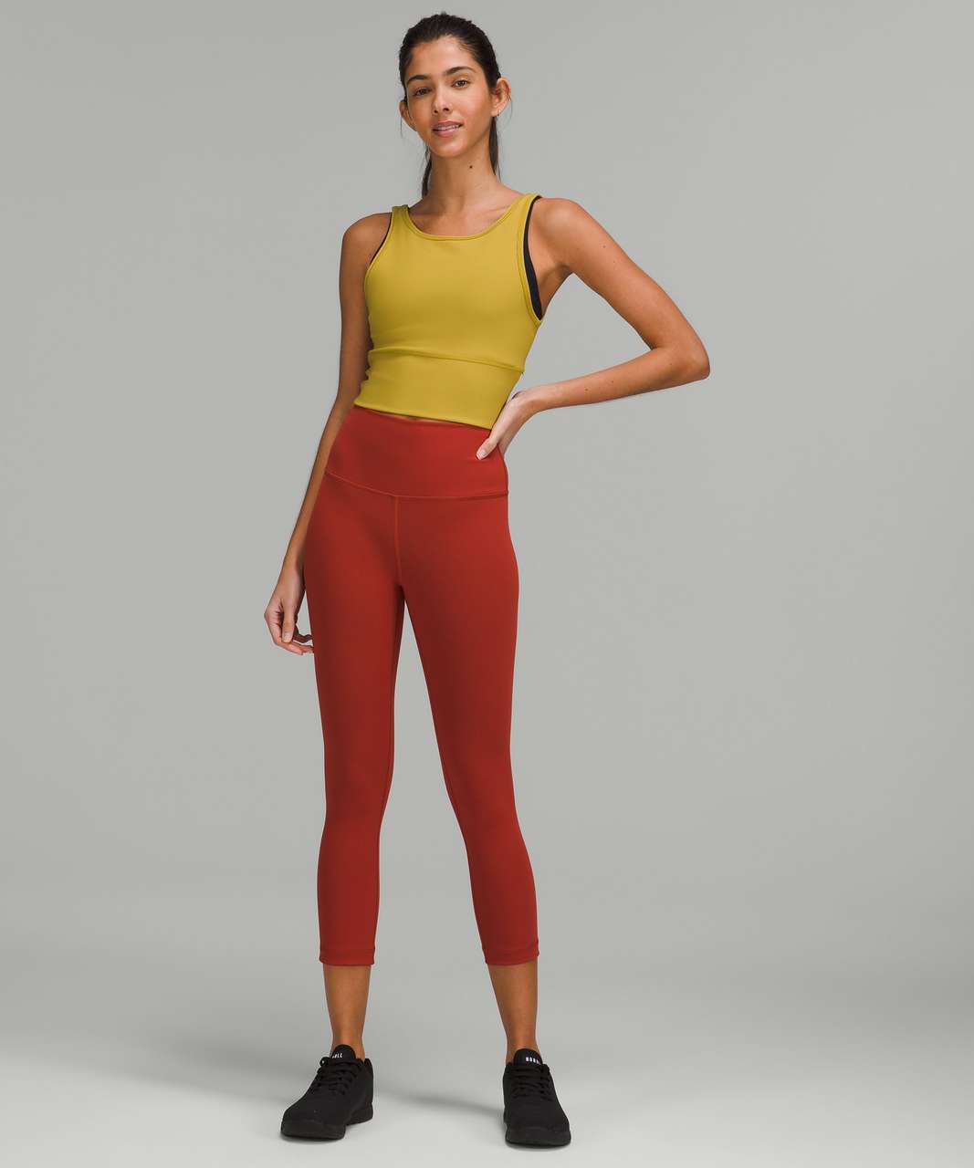 Lululemon Power Pivot Ribbed Tank Top - Auric Gold - lulu fanatics