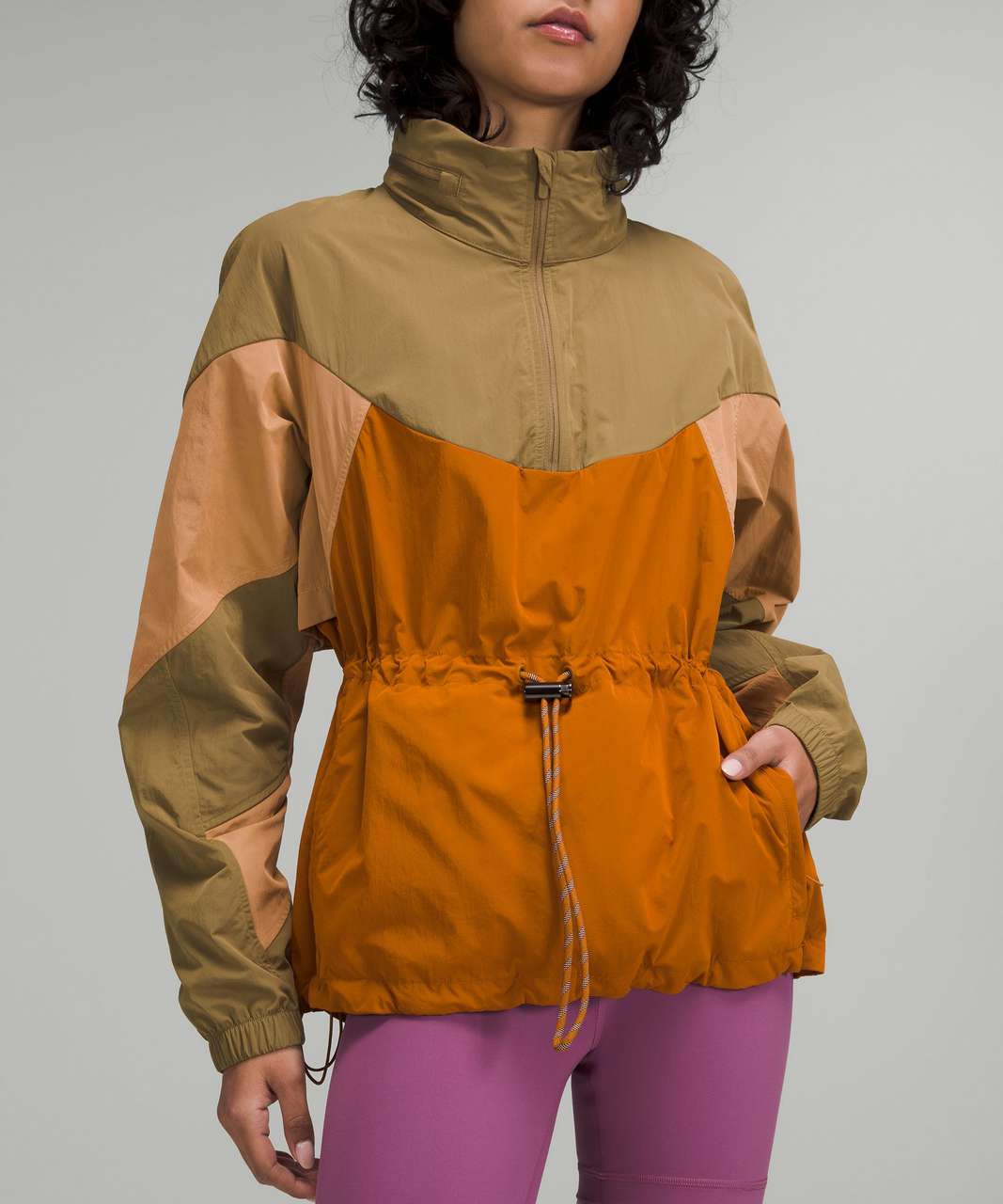 Lululemon Evergreen Anorak - Artifact / Warm Apricot / Butternut Brown - lulu  fanatics