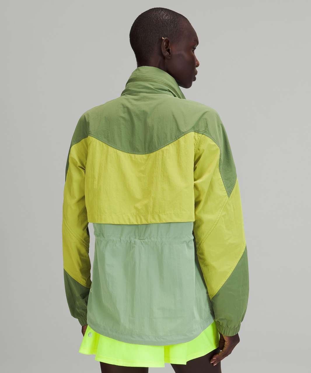 Lululemon Evergreen Anorak - Cedar Green / Electric Lemon / Creamy Mint