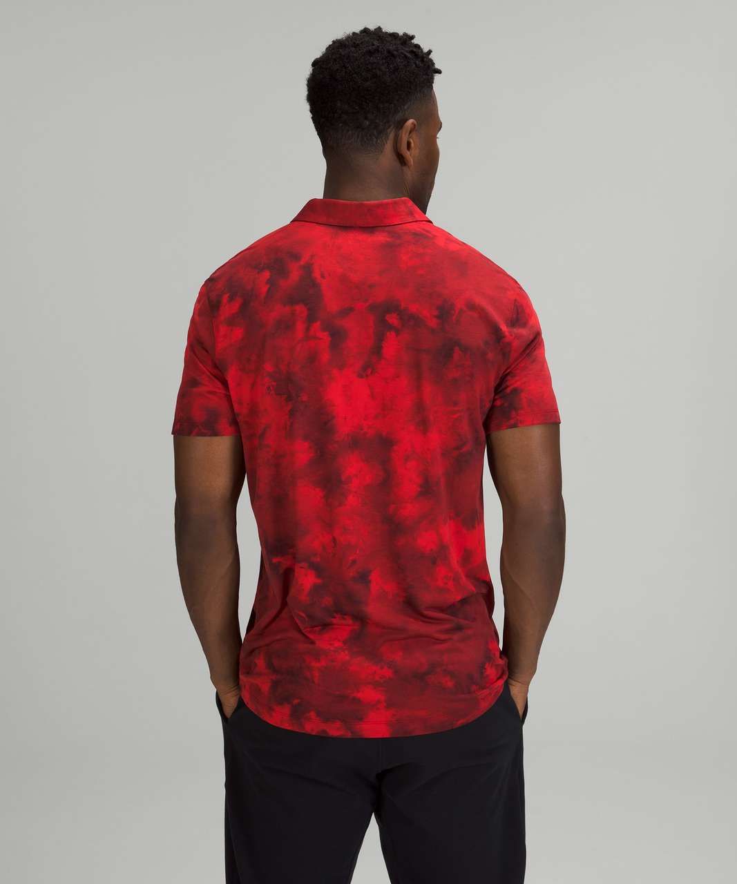 Lululemon Evolution Short Sleeve Polo Shirt - Tidal Dye Grenadine Red Cassis