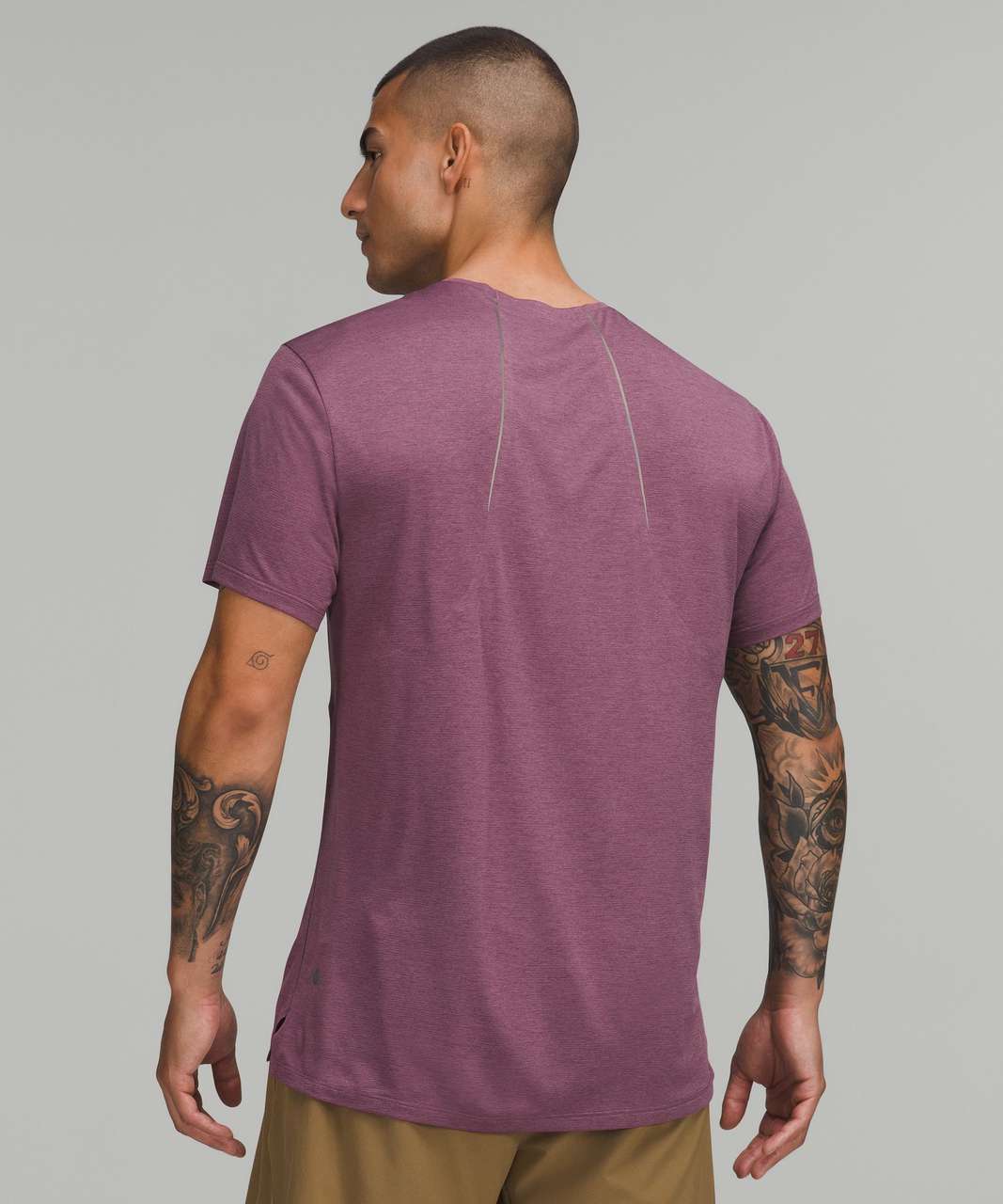 Lululemon Fast and Free Short Sleeve Shirt - Heathered Vintage Plum