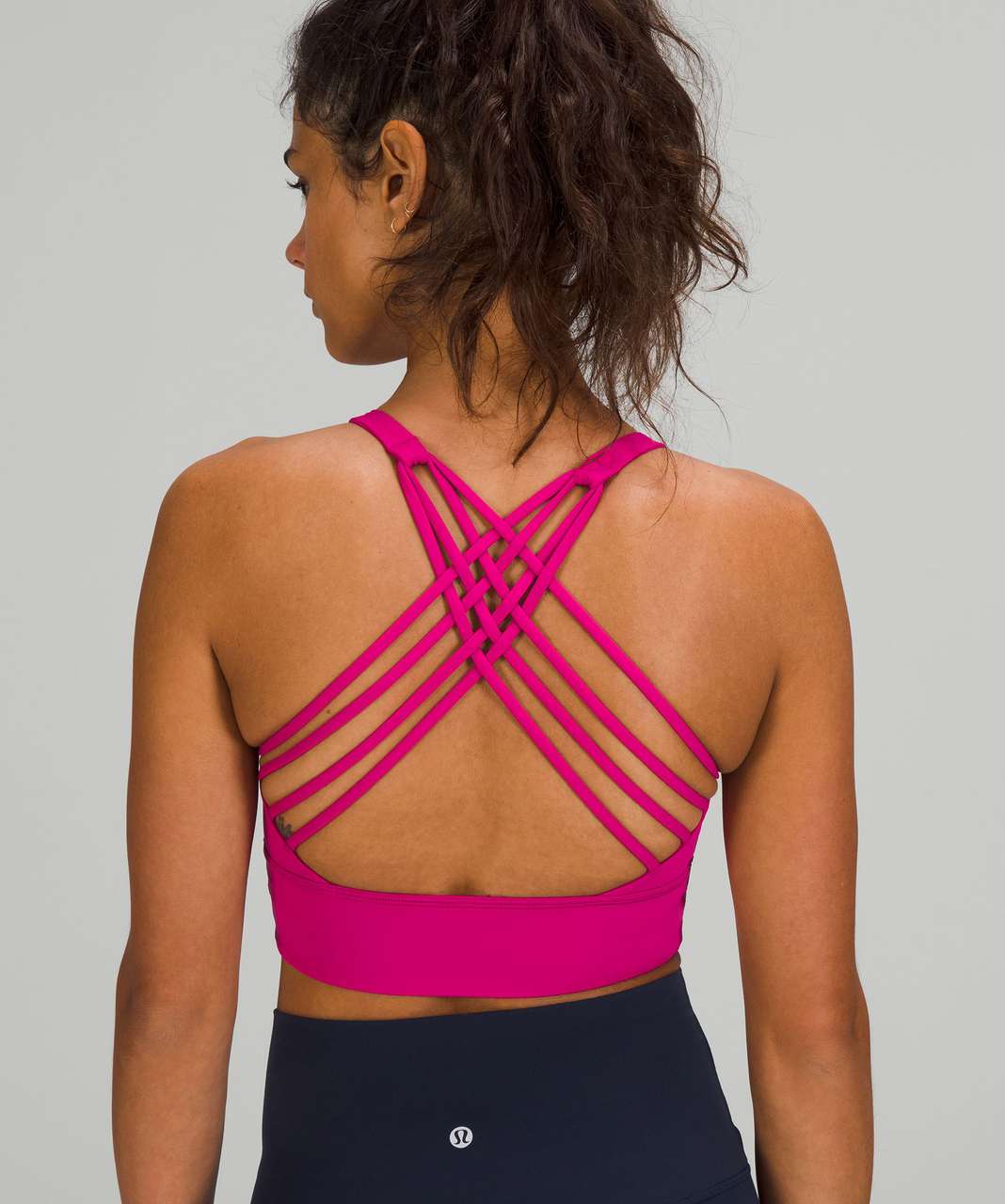 Lululemon Free to Be High-Neck Longline Bra - Wild *Light Support, A/B Cup - Ripened Raspberry