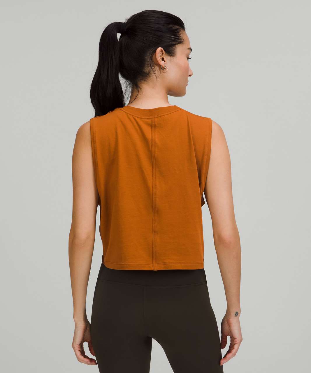 Lululemon All Yours Crop Tank Top - Butternut Brown - lulu fanatics