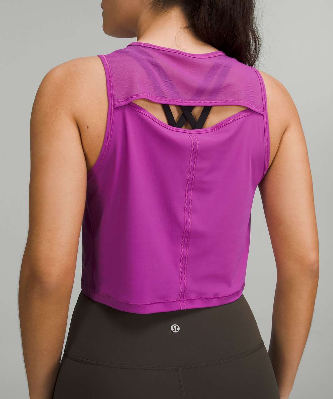 Lululemon Sculpt Cropped Tank Top - Vivid Plum - lulu fanatics