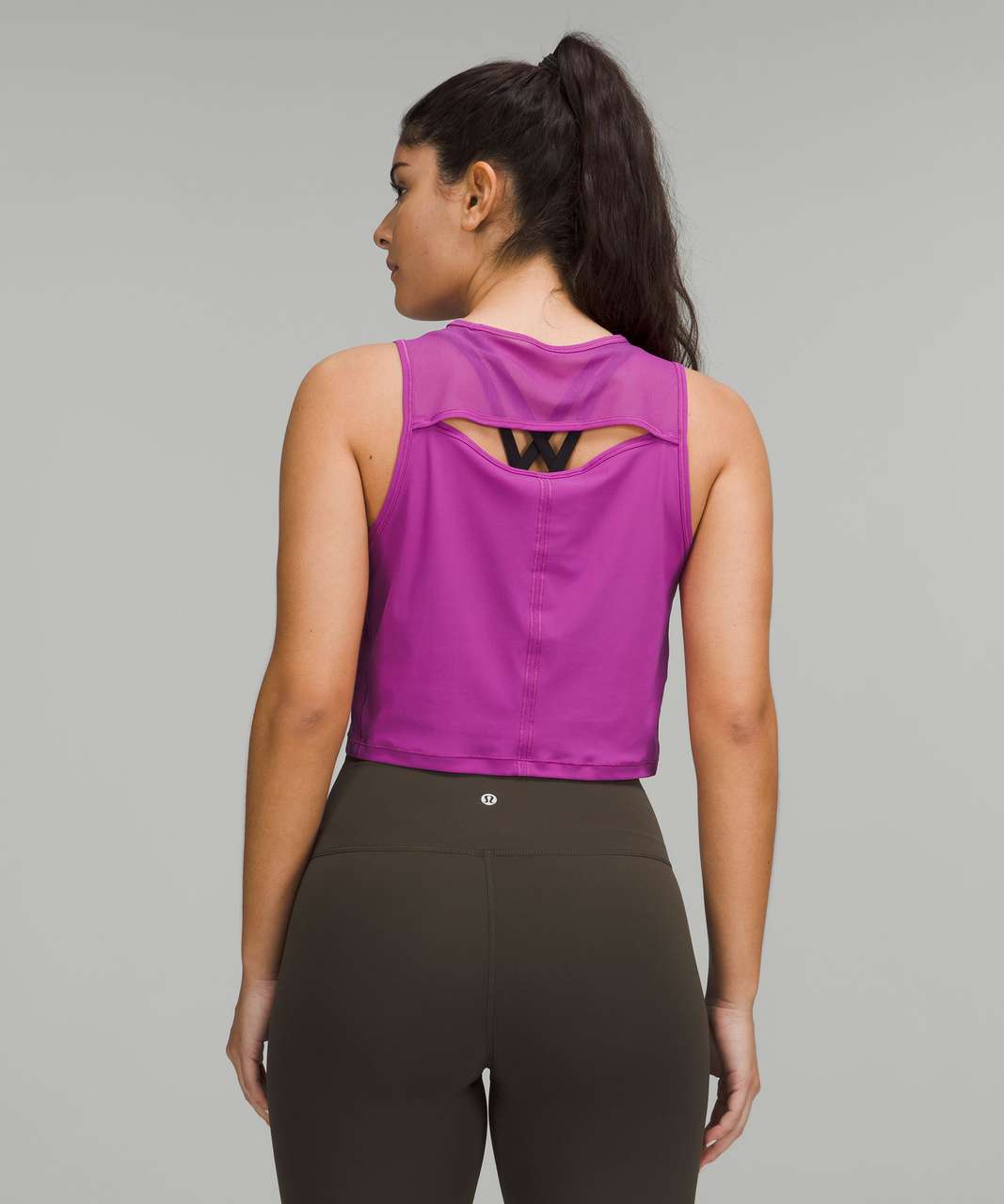 Lululemon Sculpt Cropped Tank Top - Vivid Plum