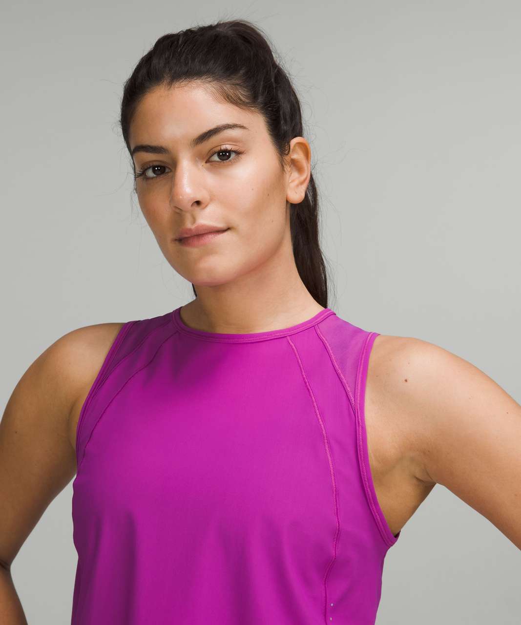 Lululemon Sculpt Cropped Tank Top - Vivid Plum