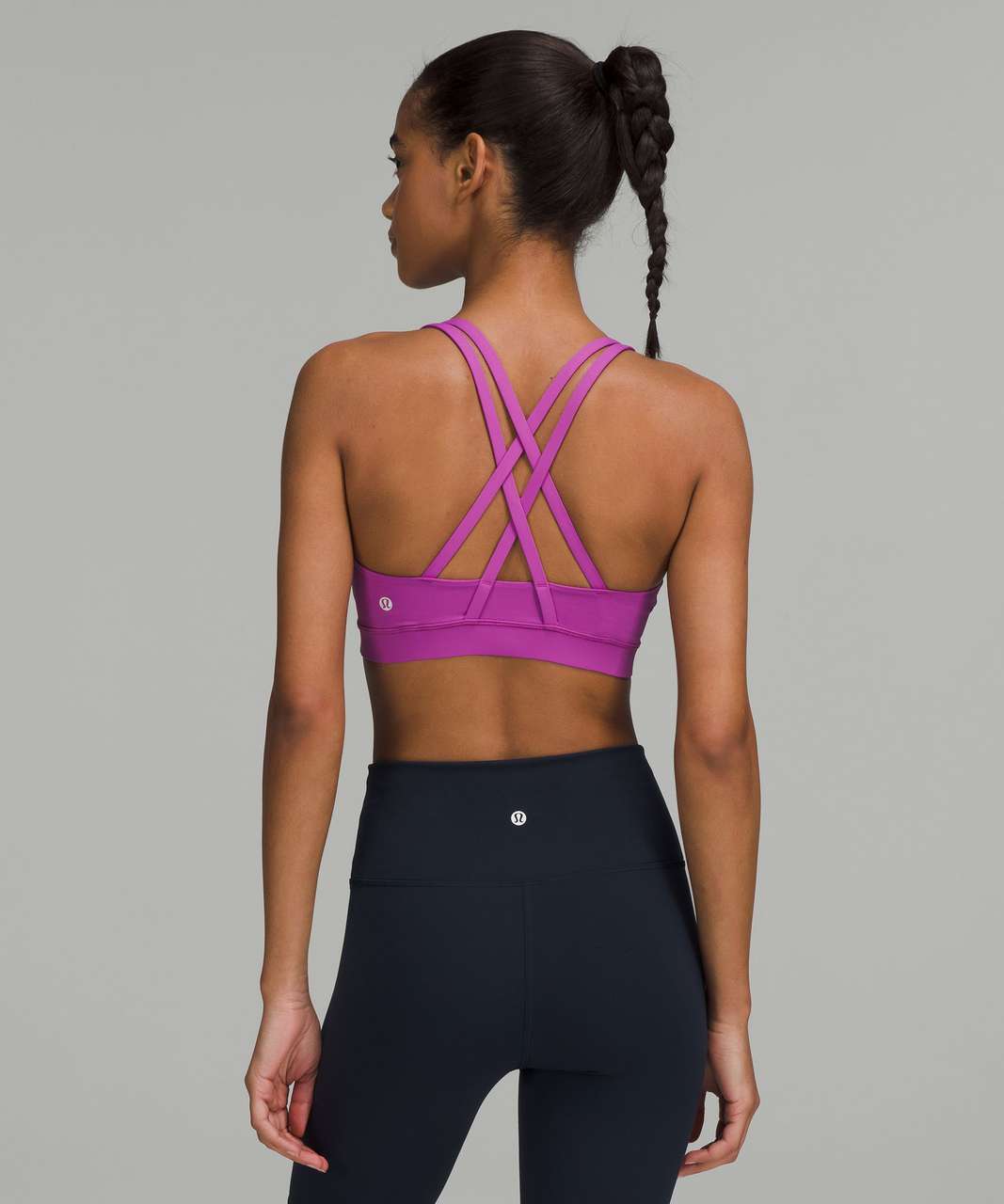 Lululemon Sports Bra Sz 2 Purple Y back Z40416 Thick Strap Plum XS