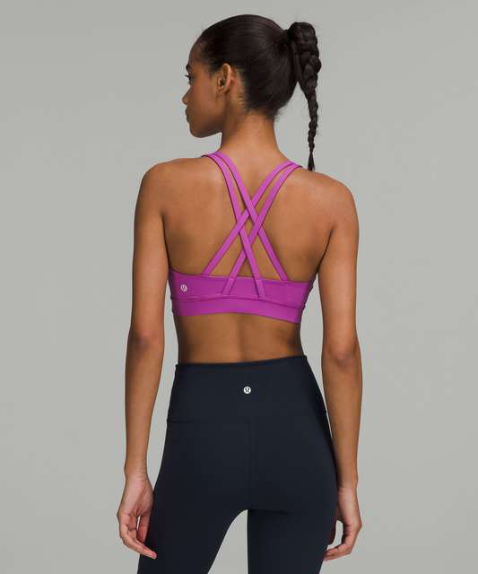 Lululemon 6 Chroma Clash Multi Pink Energy Strappy Workout Running Sports  Bra #1