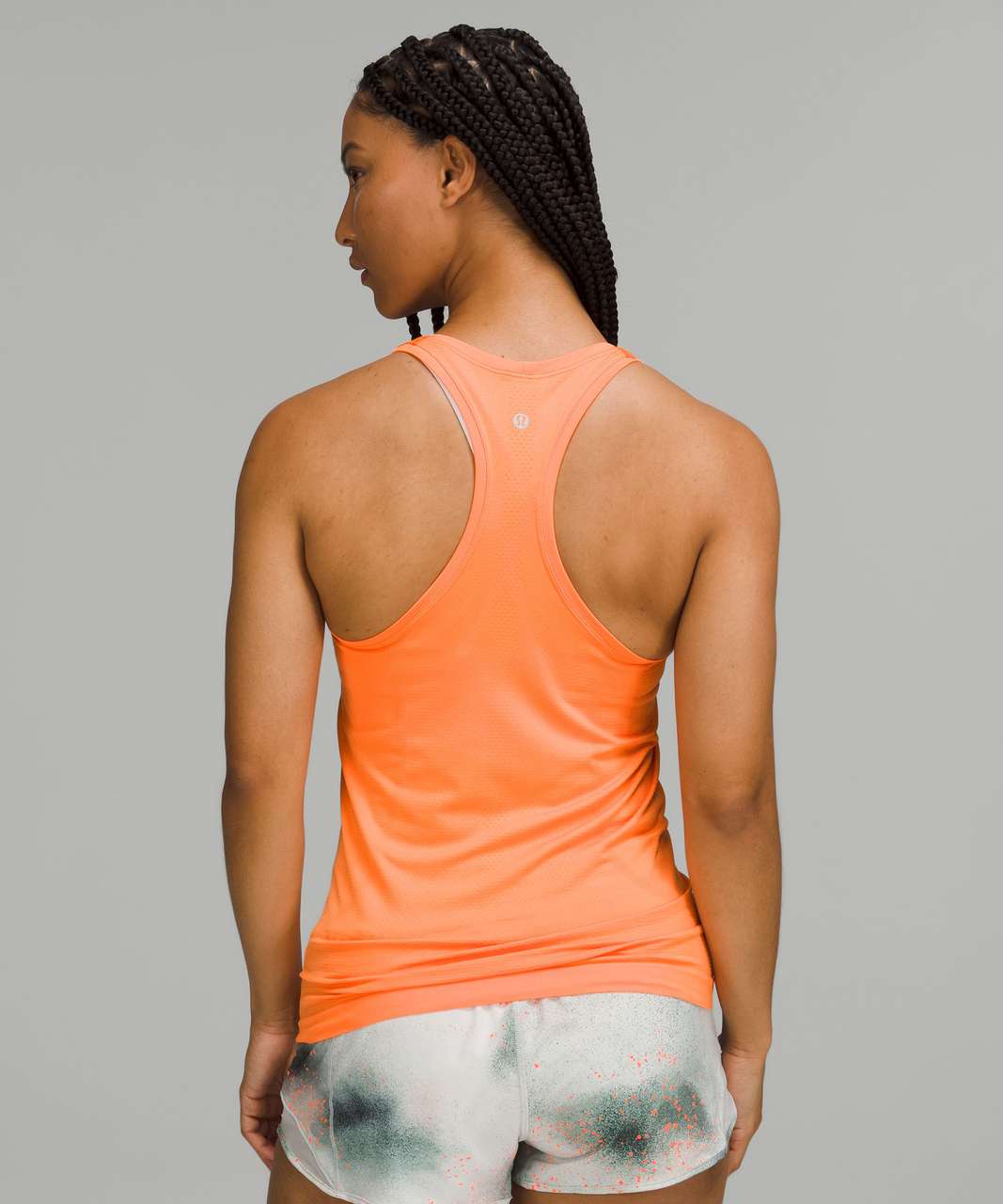 Women's Oakley Small Blue Orange Racerback Tank Top with Built in Bra