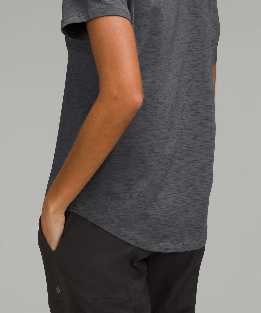 Lululemon Love Crew T-Shirt - 3 Colour Space Dye Deep Coal Dark Carbon