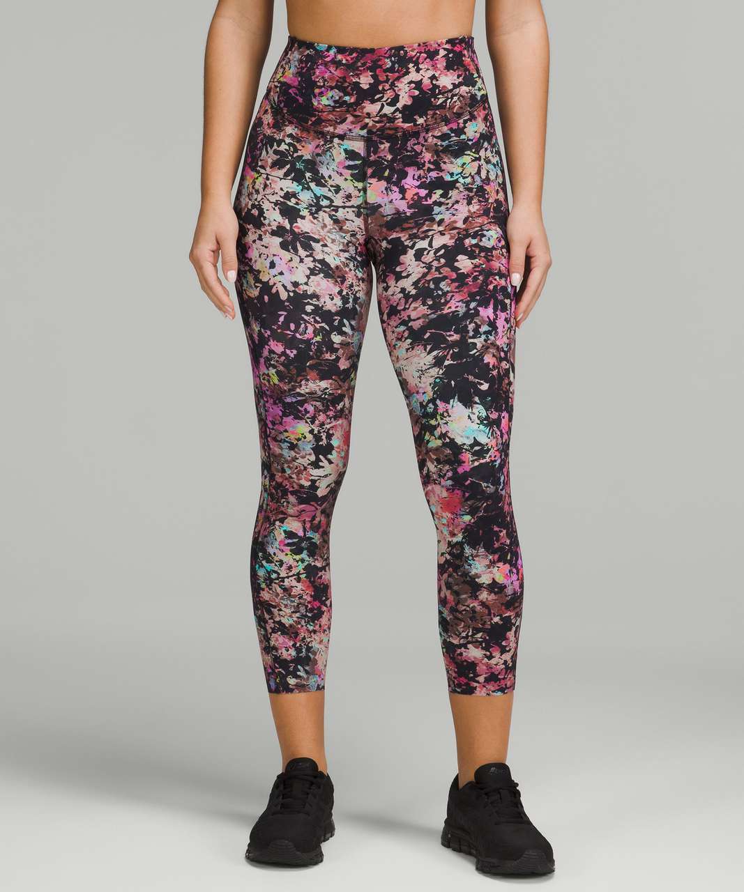 Lululemon Base Pace High-Rise Crop 23" - Stencil Blossom Red Multi