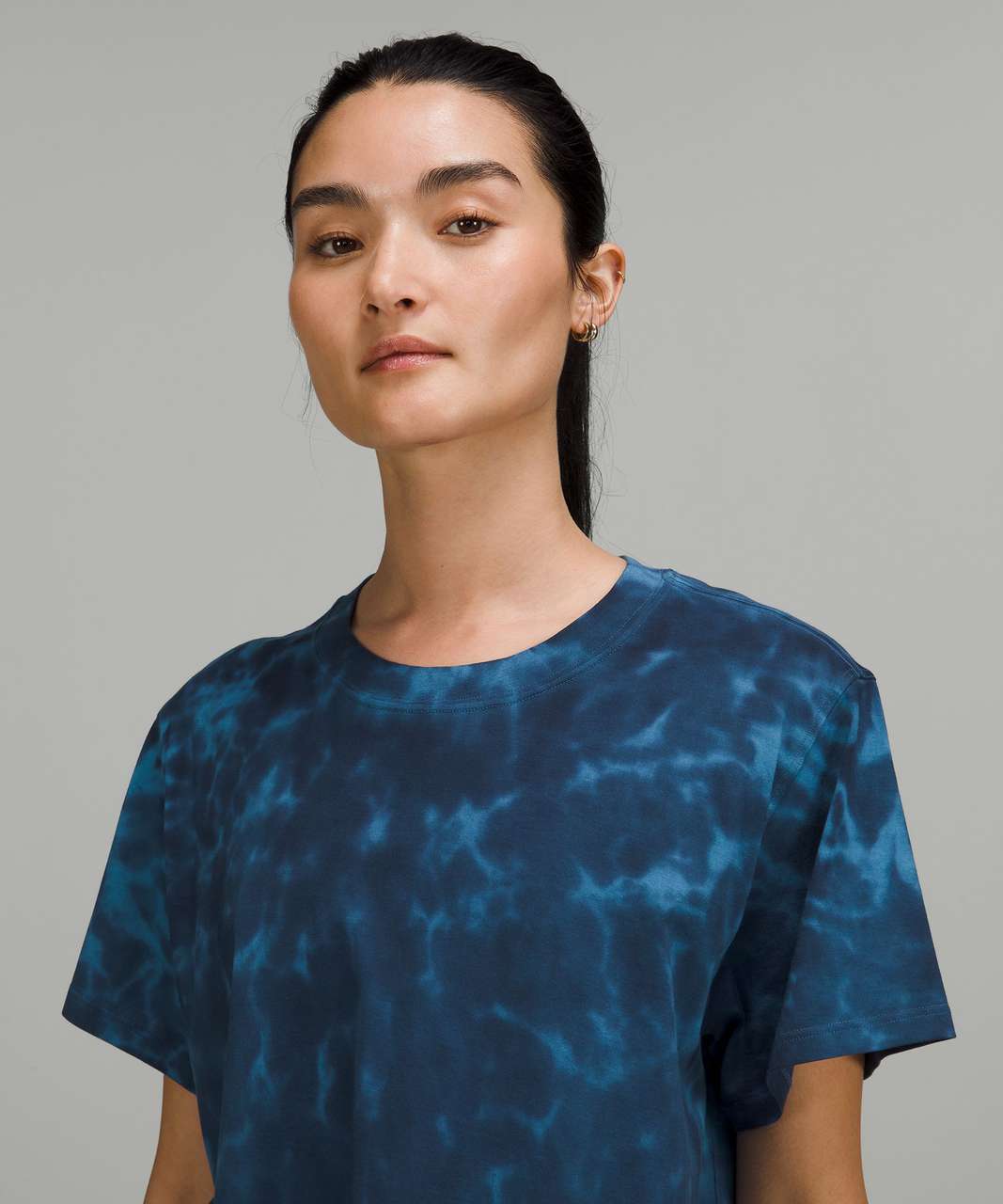 Lululemon All Yours Cotton T-Shirt *Tie Dye - Marmoleado Tie Dye Soft Denim True Navy