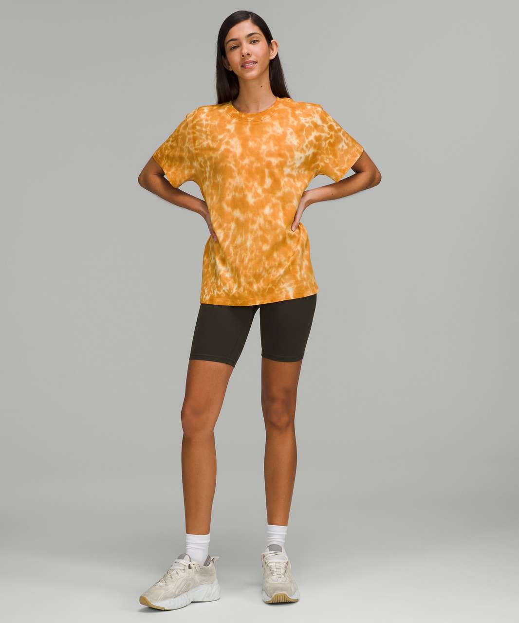 Lululemon All Yours Cotton T-Shirt *Tie Dye - Marmoleado Tie Dye Lemon Chiffon Brown Sugar