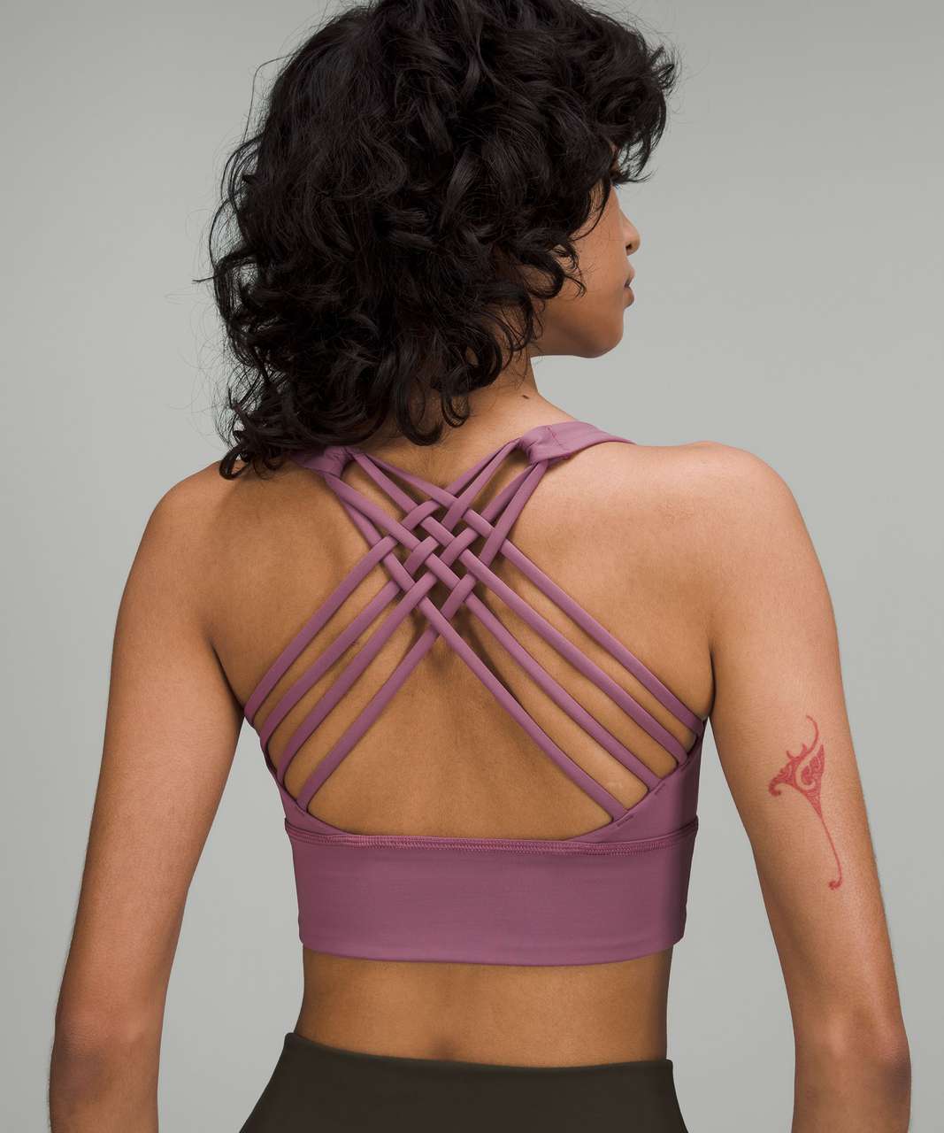 Lululemon Free to Be Longline Bra - Wild *Light Support, A/B Cup - Vintage Plum