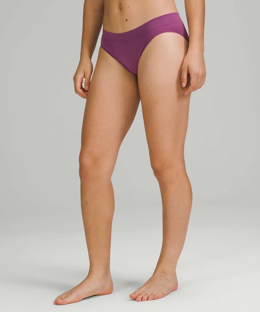 Lululemon Seamless Mid-Rise Bikini Underwear - Vintage Plum - lulu